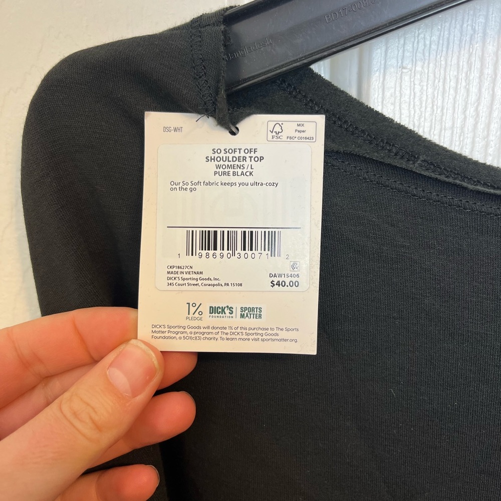 ⭐ NWT DSG Black Off-Shoulder Sweatshirt - Picture 5 of 5
